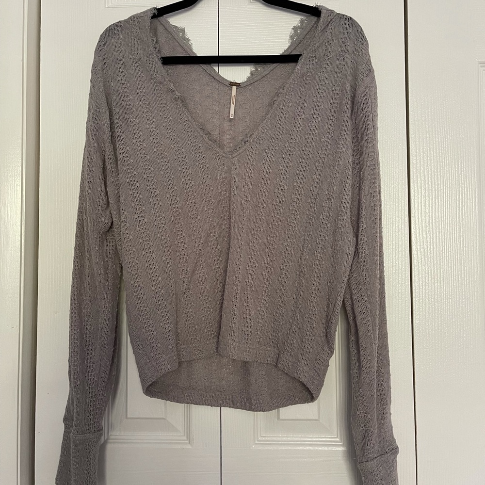 Free People lace v-neck top